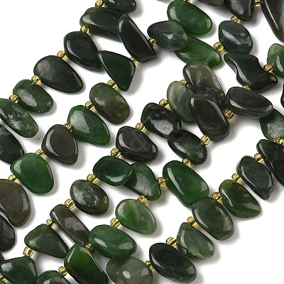 Natural Canadian Jade Beads Strands G-P604-A03-01-1