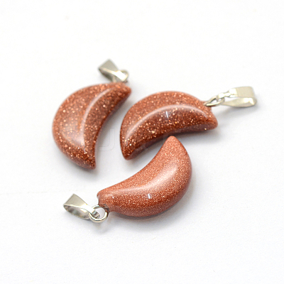 Moon Synthetic Goldstone Pendants G-Q369-09-1