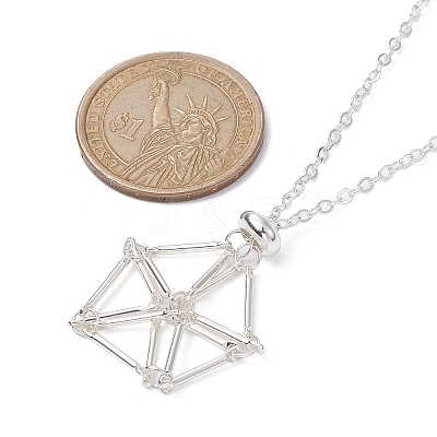 Stainless Steel Macrame Pouch Empty Stone Holder for Pendant Necklace Making NJEW-JN04532-03-1