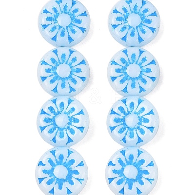 Czech Pressed Glass Beads GLAA-I061-46-1