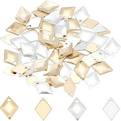 80Pcs 4 Styles Brass Charms KK-FH0003-80-1