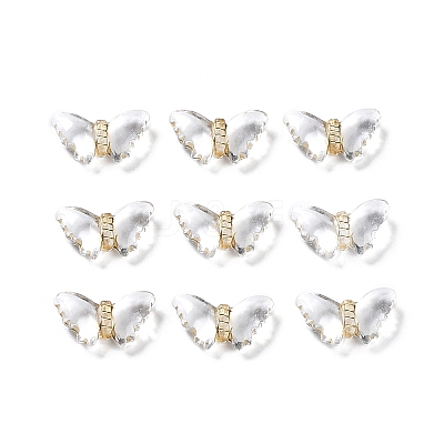 Plating Transparent Acrylic Beads OACR-G016-12-1