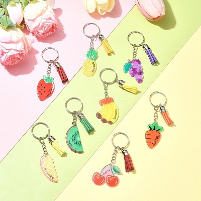 DIY Fruit Acrylic Keychain Making Kits DIY-FS0006-80-1