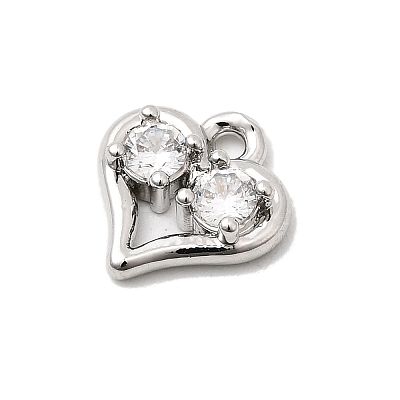 Brass Micro Pave Cubic Zirconia Pendants KK-L258-11P-03-1