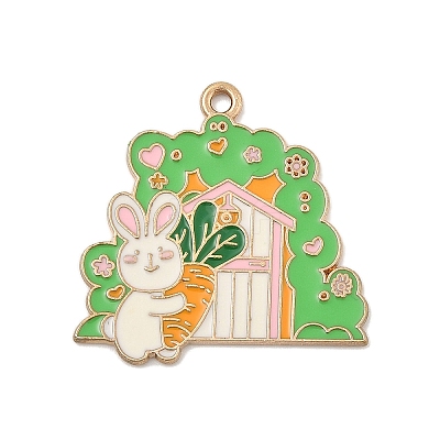 Animal Forest Theme Zinc Alloy Enamel Pendants FIND-Z065-01H-1