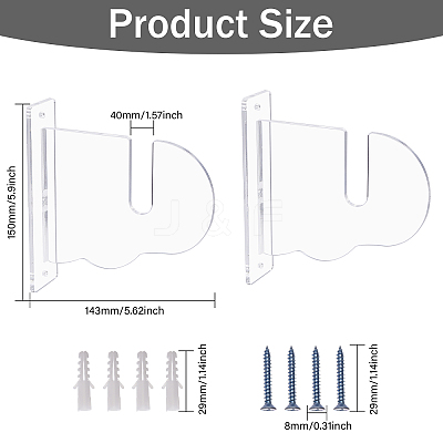 Acrylic Wall Hanging Display Shelf AJEW-WH0270-106-1