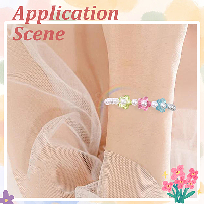 300Pcs Transparent Acrylic Bead Frame MACR-SP0002-03-1