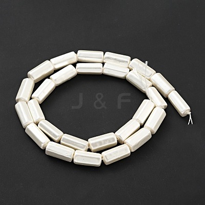 Electroplated Shell Pearl Beads Strands BSHE-G027-08A-1