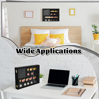 Wooden Wall Mounted Medal Display Cases with Acrylic Visible Window ODIS-WH0078-24-1