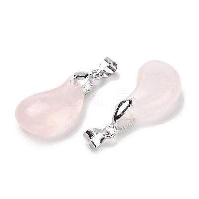 Natural Rose Quartz Pendants G-NH0025-14P-07-1