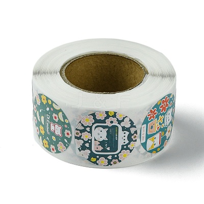 Cartoon Patterns Paper Gift Sticker Rolls DIY-R083-03D-1