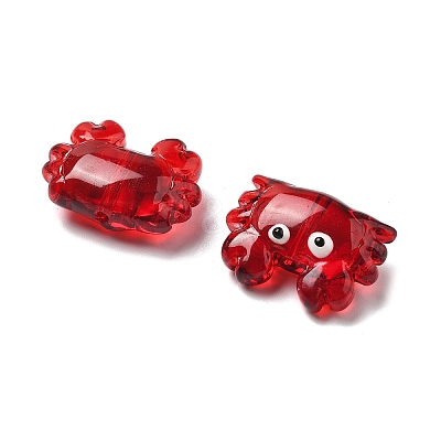 Transparent Glass Enamel Beads LAMP-V001-08G-1