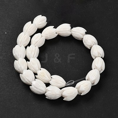 Synthetic Coral Dyed Carved Beads Strands CORA-P004-01D-1
