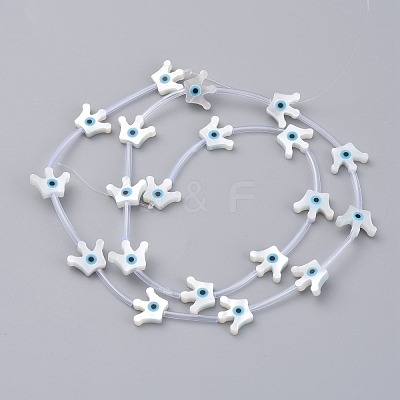 Natural White Shell Mother of Pearl Shell Beads X-SSHEL-L018-010-1