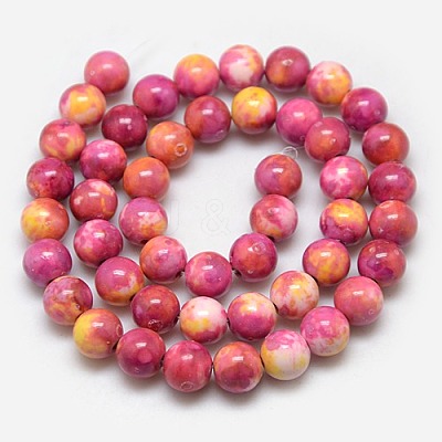 Synthetic Fossil Beads Strands G-L028-6mm-07-1