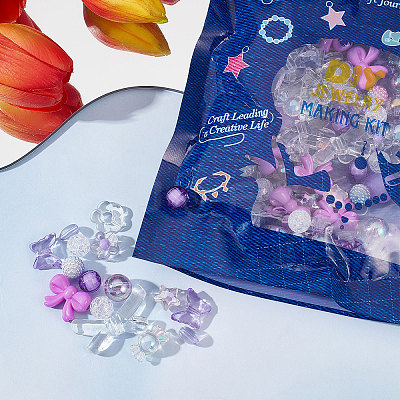 DIY Cute Beaded Stretch Bracelet Making Kit DIY-SC0020-60B-1