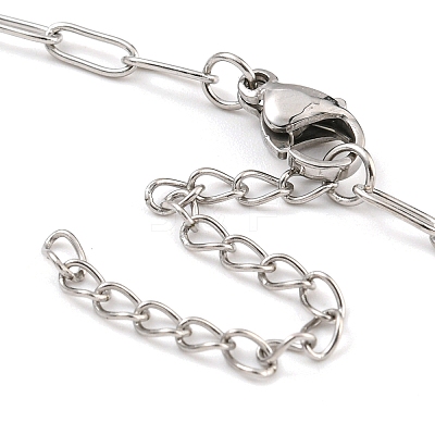 Tarnish Resistant 304 Stainless Steel Paperclip Chains Necklace Makings AJEW-P119-05P-1