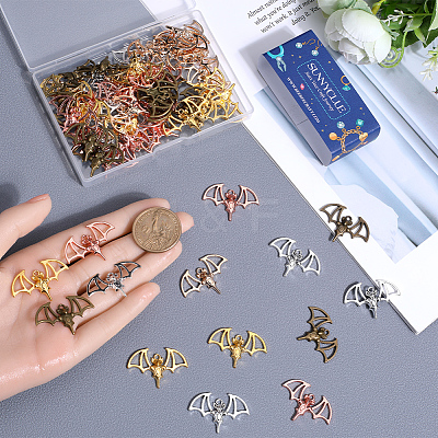 60Pcs 5 Colors Alloy Pendants FIND-SC0007-26-1