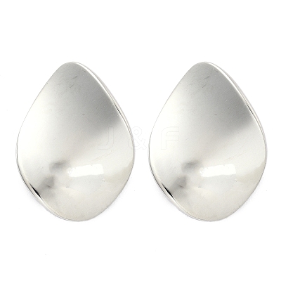 304 Stainless Steel Stud Earrings EJEW-D319-09B-P-1