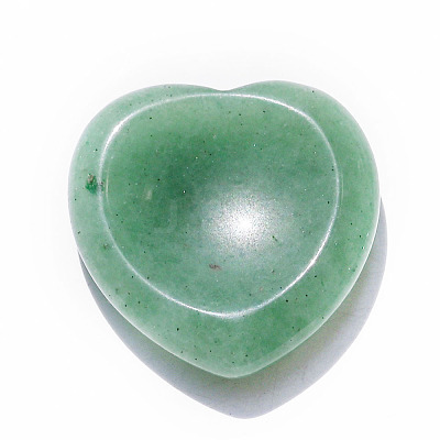 Natural Green Aventurine Heart Worry Stone for Reiki Balancing PW-WG62388-04-1