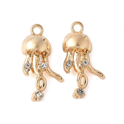 Alloy Crystal Rhinestone Pendants PALLOY-E775-14G-1