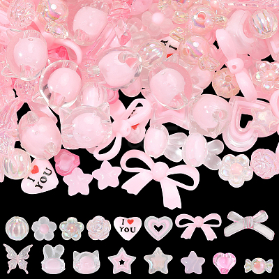 160Pcs 16 Styles Mixed Styles Acrylic Beads OACR-PA0001-77E-1