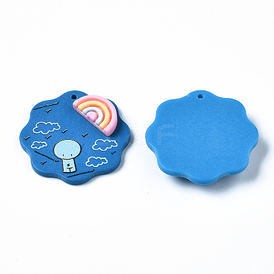 Opaque Acrylic Pendants KY-Q058-003-1