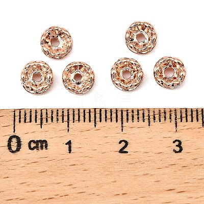 Brass Rhinestone Spacer Beads RB-A014-L6mm-01RG-NF-1
