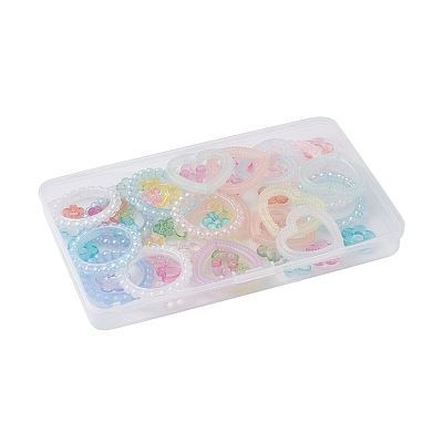 60Pcs 6 Style Acrylic Bead Frame SACR-FS0001-14-1