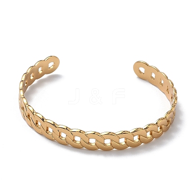 304 Stainless Steel Cuff Bangles BJEW-A160-03G-1