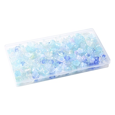 Mixed Styles Acrylic Bead Caps OACR-FS0002-50B-1