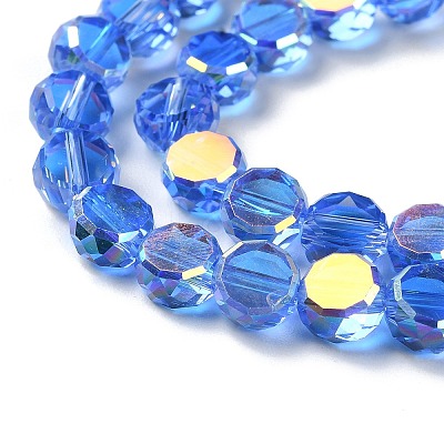 Transparent Electroplate Glass Beads Strands GLAA-Q099-D01-M01-1