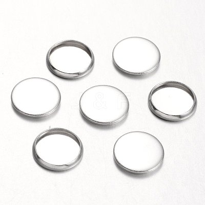 Tarnish Resistant Stainless Steel Plain Edge Bezel Cups STAS-M226-03C-1