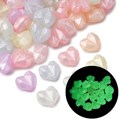 Luminous Transparent Acrylic Beads LACR-S001-14B-1