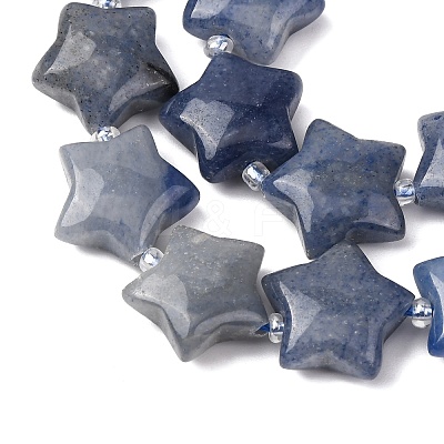 Natural Blue Aventurine(Dyed & Heated) Beads Strands G-K359-E02-1