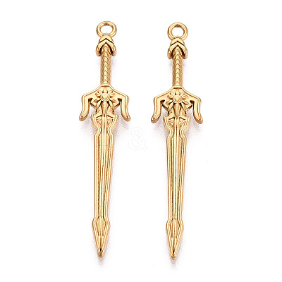 304 Stainless Steel Pendants STAS-N114-61G-1