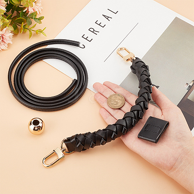 PU Imitation Leather Braided Bag Handles and Purse Drawstring FIND-WR0009-13-1