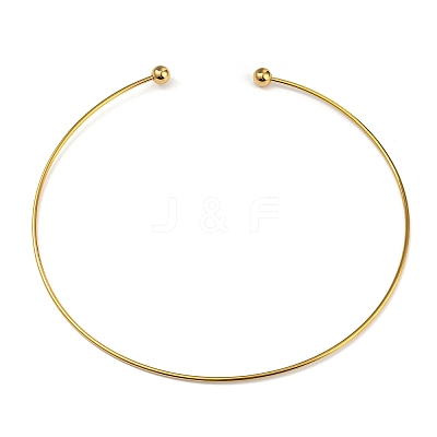 PVD Vacuum Plating 202 Stainless Steel Wire Choker Necklace NJEW-H011-05G-1