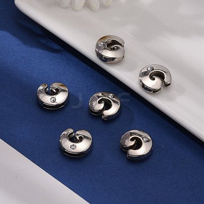 Letter Slider Beads for Watch Band Bracelet Making ALRI-O012-G-NR-1