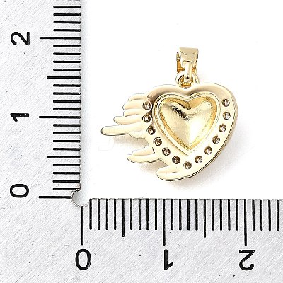 Brass Micro Pave Cubic Zirconia Pendants KK-P336-40G-01-1