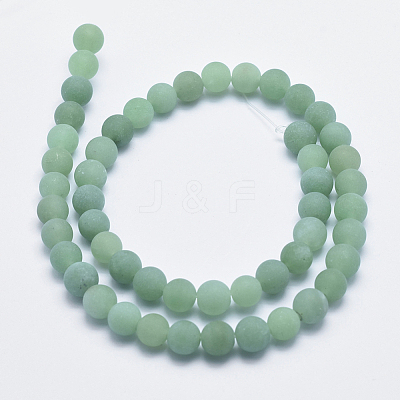 Natural Green Aventurine Beads Strands X-G-G748-08-8mm-1