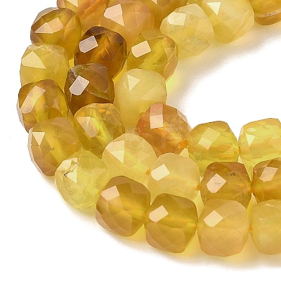 Natural Yellow Opal Beads Strands G-R013-C01-1