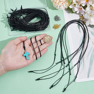 40Pcs Adjustable Korean Waxed Polyester Cord Necklace Making AJEW-UN0001-64B-1