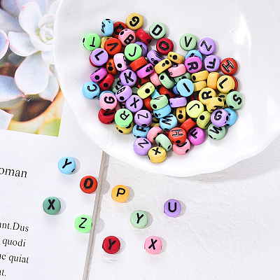 Craft Mixed Color Acrylic Beads SACR-YW0001-07-1