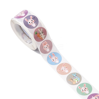 8 Patterns Easter Theme Self Adhesive Paper Sticker Rolls DIY-C060-03G-1