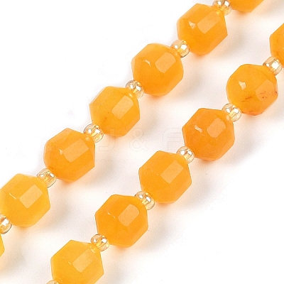 Natural Topaz Jade Beads Strands G-O201B-114F-1
