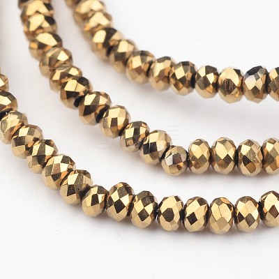 Electroplate Glass Bead Strands X-EGLA-G014-2mm-FP02-1