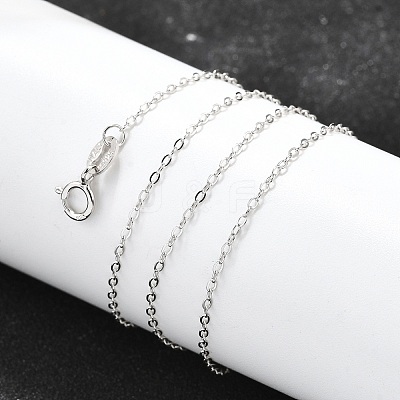 Anti-Tarnish Rhodium Plated 925 Sterling Silver Necklaces STER-M034-32A-1
