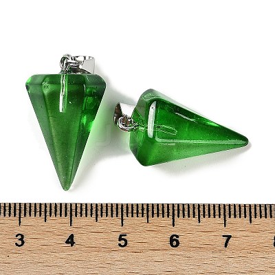 Spray Painted Glass Pendants GLAA-Z007-03I-1