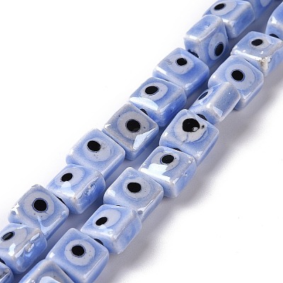 Handmade Porcelain Ceramic Beads Strands LAMP-B021-06H-1